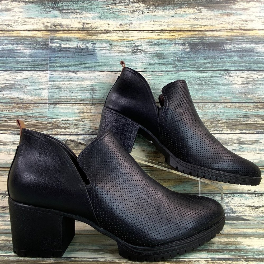 Dr Scholl's London Womens Size 10M Black Heel Ankle Boots